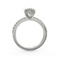 Elegant Engagement Oval Hidden Halo Ring with Side Stones