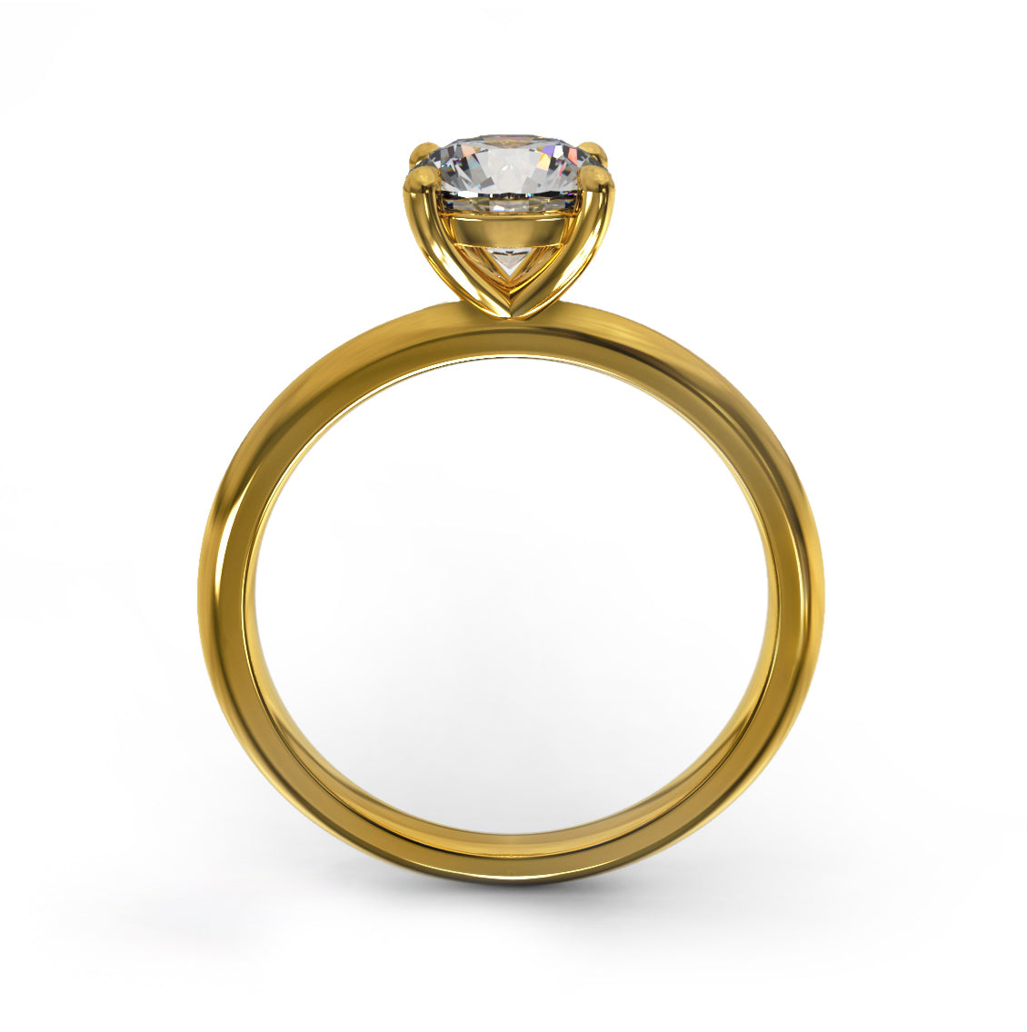 Elegant Yellow Solitaire Engagement Ring